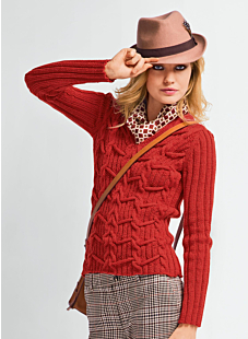 Pull ajusté Brune
