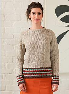 Cat. 14/15 - nr. 889 Trui met inzetstuk in jacquard