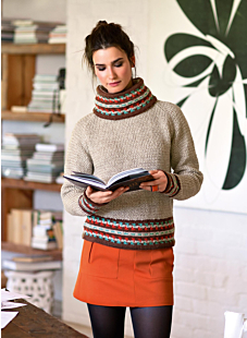 Cat. 14/15 - nr. 889 Trui met inzetstuk in jacquard