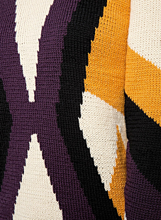 Trui in jacquardsteek met V-hals