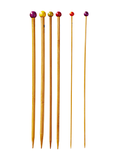 Rechte breinaalden in bamboe, 33 cm