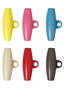 ﻿Set van 6 houtje-touwtje knopen