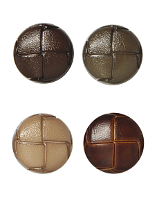 ﻿Set van 6 knopen in lederlook met Ø van 22 mm