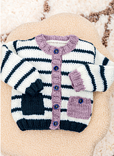 Gestreept babyvestje met zakken