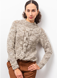 Trui met centrale kabel