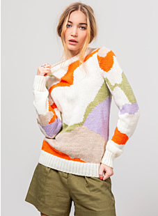 Trui met abstracte jacquard