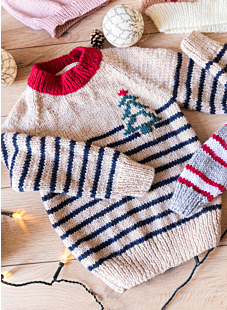 Pull enfant raye sapin Brian
