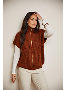 Lisa mouwloos vest met rits