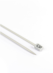 Rechte breinaalden in grijs aluminium, 3.5 mm - 50 cm