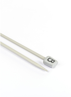 Rechte breinaalden in grijs aluminium, 4 mm - 50 cm