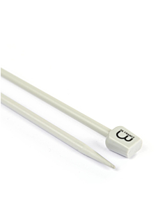 Rechte breinaalden in grijs aluminium, 5 mm - 50 cm