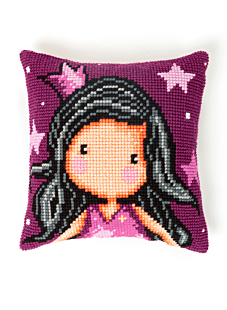 Santoro Gorjuss dream Canvas Kussen Kit Afm. 40 x 40 cm