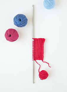 Crochet tunisien double extrémité en alu. 30 cm n° 4