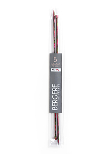 Rechte breinaalden in berkenhout, 5 mm - 40 cm