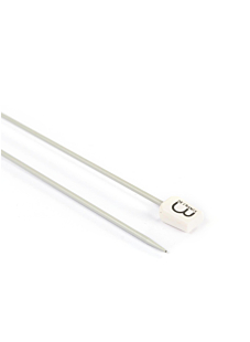 Rechte breinaalden in grijs aluminium, 2 mm - 40 cm