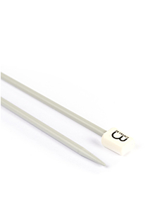 Rechte breinaalden in grijs aluminium, 4 mm - 40 cm