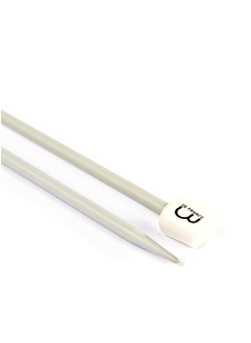 Rechte breinaalden in grijs aluminium, 5 mm - 40 cm