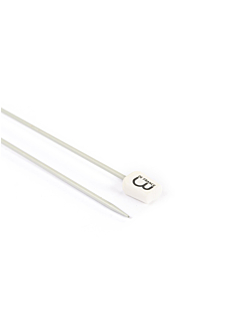 Rechte breinaalden in grijs aluminium, 2 mm - 30 cm