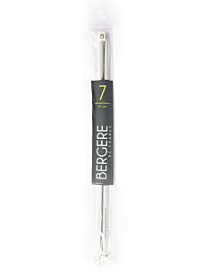Rechte breinaalden in grijs aluminium, 7 mm - 40 cm