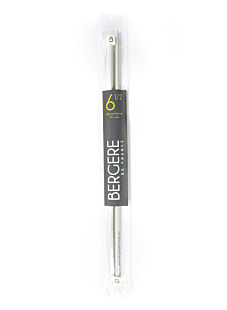 Rechte breinaalden in grijs aluminium, 6.5 mm - 40 cm