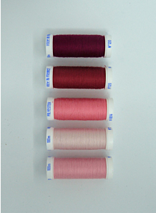 Fil à coudre polyester 5 fusettes de 100 m, assortiment 2