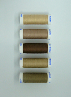 Fil à coudre polyester 5 fusettes de 100 m, assortiment 4