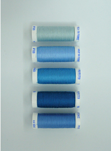 Fil à coudre polyester 5 fusettes de 100 m, assortiment 5