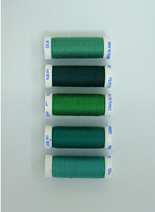 Fil à coudre polyester 5 fusettes de 100 m, assortiment 7