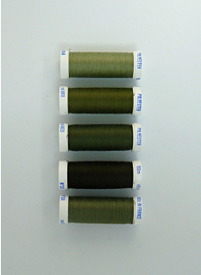Fil à coudre polyester 5 fusettes de 100 m, assortiment 8
