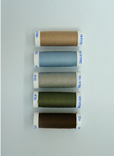Fil à coudre polyester 5 fusettes de 100 m, couleurs variées 3