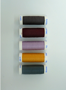Fil à coudre polyester 5 fusettes de 100 m, couleurs variées 4