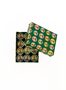 Boite de 12 bobines coloris foncés assortis n°1