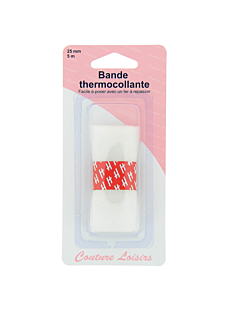 Bande thermocollante pour ourlets 25 mm long.