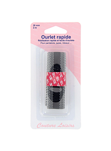 Ourlet rapide -20 mm x 2 m - col.noir