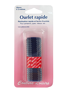 Ourlet rapide -20 mm x 2 m - col.marine
