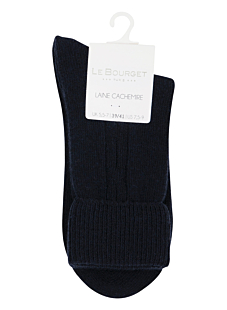 Chaussettes à revers laine cachemire Taille 39/41 marine