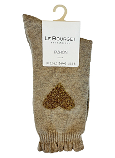 Chaussettes fantaisie coeur Camel T36/40