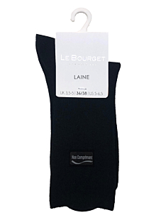 Chaussettes non comprimantes laine noir T39/41