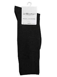 Chaussettes hautes modal cachemire noir T36/38