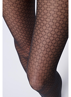 Collant géométrique semelle résistante noir Taille 3-4