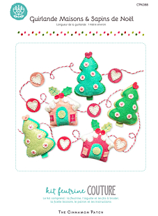 Kit guirlande maisons et sapins de Noël à coudre