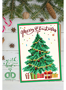 Kit broderie diamant Carte de voeux Merry Christmass