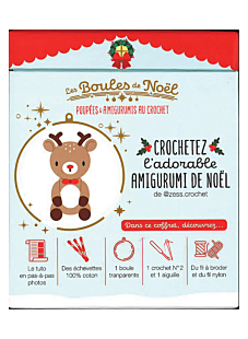 Kit boule de noël amigurumi - Le Renne