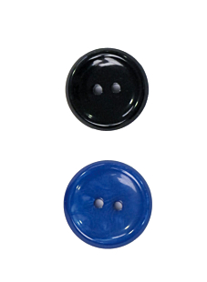 Set van 6 fantasieknopen in geborsteld metaal met oogje Ø 18 mm Zwart