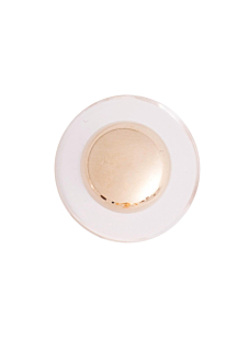 Set van 6 knopen met oogje transparant goud ø 18 mm