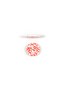 Lot de 6 boutons cœurs rouge Ø 12 mm