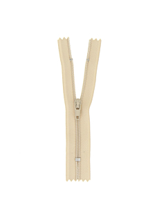 Niet-scheidbare nylon sluiting licht beige, 15 cm