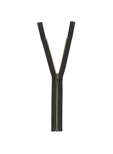 Donkerbruin scheidbare messing sluiting, 30 cm