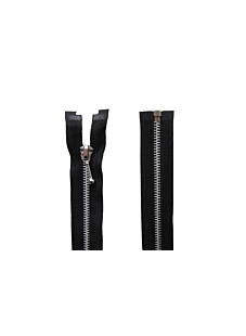 Fermeture alu séparable noir,  45 cm