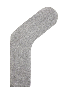 Chaussettes à larges côtes Cachemire Soie Gris chiné